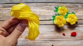 ribbon flowers easy - how to make Roses flowers - diy crafts