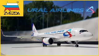 Сборка модели самолёта Airbus А320NEO (ZVEZDA 7037) 1/144 | Уральские Авиалинии