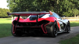 Mclaren P1 GTR driving at Concours of Elegance at Hampton Court in London