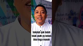 Hati2x sekolah yg menolak calon siswa yg belum bisa baca