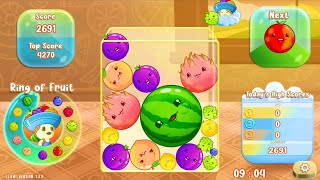 My Suika Game ( Watermelon Game ) gameplay Drop Fruits Satisfying game #77