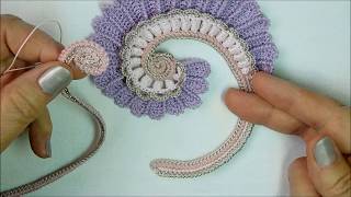 Вязание крючком,мотив "Завиток",crochet tutorial,crochet,how to crochet,