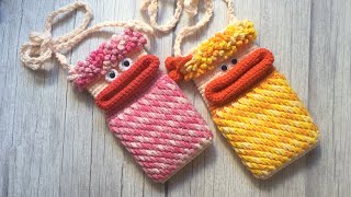 Funny sausage mouth crossbody bag Big Mounth phone bag crochet tutorial