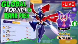 Global Top No.1 Rank Push! let's do it Live! Day 17 Pokemon unite