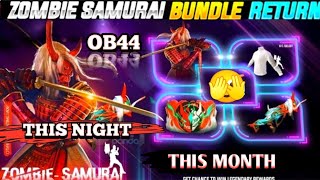 zombie samurai bundle return | cobra bundle return kab aayega | cobra mp40 return | Ff New Event