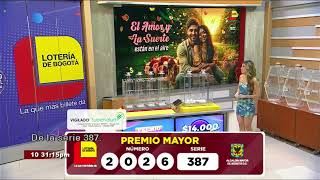 📍Resultado Premio Mayor Lotería de Bogotá, sorteo 2760 del 19 de septiembre de 2024