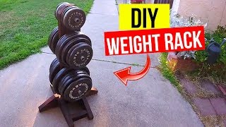 DIY Weight Plate Rack. Cheap & Easy! -Jonny DIY