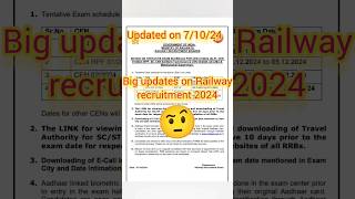 Big updates on Railway exam 2024 #rrbntpc #rrbalp #rrbtechnician #job #shorts #reels #viralvideos