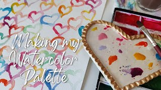 Making my own watercolor clay palette