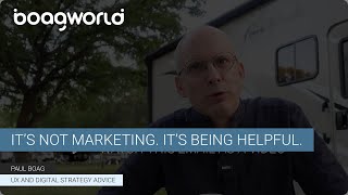 It’s not marketing. It’s being helpful.