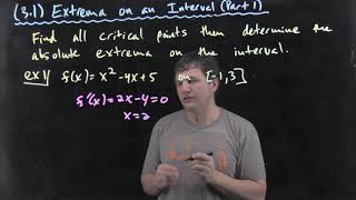 Lecture (3.1) Extrema on an Interval