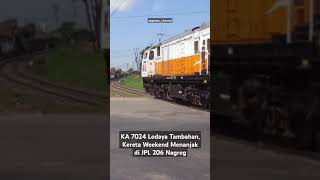 KA Lodaya Tambahan Menanjak di JPL 206 Stasiun Nagreg