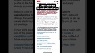 Manitoba Direct Hiring