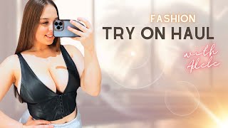 [4K] Transparent Try on Haul | Sheer Clothes | No Bra Challenge with Adele