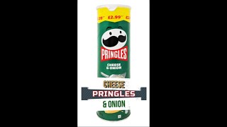 Pringles UK Cheese & Onion CRISPS December 2023