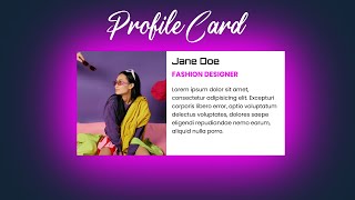 Responsive Profile Card Design with HTML CSS