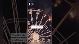 Two gondolas on ferris wheel caught fire in Germany.