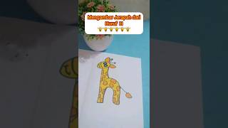 gambar jerapah dari huruf H #shortsvideo $#shortvideo #drawing #draw