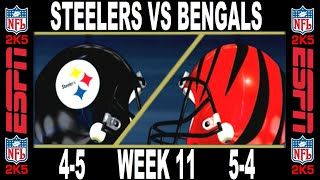 Bengals vs Steelers Week 11 ESPN NFL 2K5