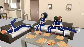 【MMD】(preview)pizza party ［girl fart animation］