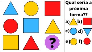 RACIOCÍNIO LÓGICO - PSICOTÉCNICO. (Dica: observe as cores e as formas)