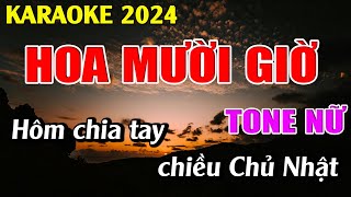 Hoa Mười Giờ Karaoke Tone Nữ ( A#m ) Karaoke Tuyệt Phẩm - Beat Mới