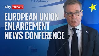 News conference on the imminent action for European Union enlargement