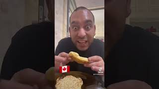 Gringo Canadense fala preferida comida do Canadá #brasil #food #fypシ #foodhumor #gringo #instafood