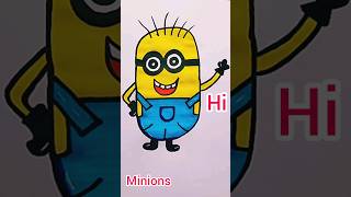 How to draw cute minions #short #minions #draw