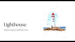 Easy Watercolor Painting Tutorial: Lighthouse for Beginners