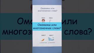 В чём отличие омонимов от многозначных слов?