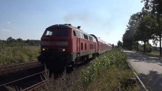 BR 218 auf der Vogelfluglinie im Sommer 2016