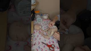 Reborn doll surgery - taking some weight out of my mom's reborn