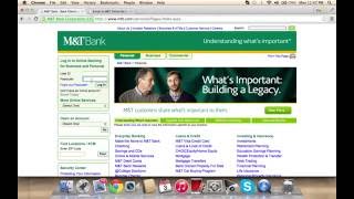 M&T Bank Online Banking Login Instructions