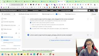 Facebook app review pages_manage_posts etc config