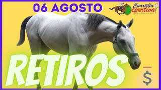 🏇✔️🏇🏾RETIROS Caballos💲del MARTES 06 agosto en el V Centenario🏇🏾💲9.1 millones💲en el poolpote💲