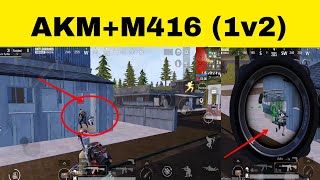 AKM + M416🔥🔥 Best Combo😱 Solo clutch