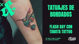 Tatuajes de BORDADOS y PUNTO de CRUZ por Tabata Tattoo | TINTA Y CARNE