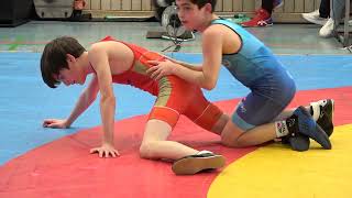 Wrestling / Ringen MDM 2024 in Jena, Jugend B (U14), 44 kg, Freestyle, Bersanukaev - Kaschijew