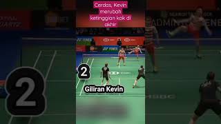 Unstoppable Kevin Sanjaya, merubah ketinggian kok buat lawan bingung #video #viral #hobibulutangkis