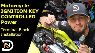 Ignition Controlled Power Using a Terminal Block and Relay on a Honda Grom MSX125 Motorcycle