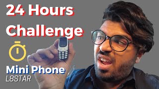 Surviving 24 hours with Smallest Phone |  Challenge | DK