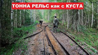 Застряли в БОЛОТЕ. Андрюха поймал УДАЧУ за хвост. ТОННА РЕЛЬС как с куста.