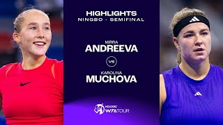 Mirra Andreeva vs. Karolina Muchova | 2024 Ningbo Semifinal | WTA Match Highlights