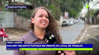 Mulher tem moto furtada em frente ao local de trabalho em Bragança Paulista