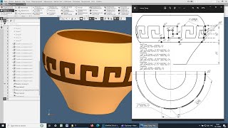 Моделирование сосуда с орнаментом в Компас-3D