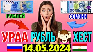 🌐 Курсы USD/RUB/TJS 14.05.2024 Курби Асъори имруза Курс валюта в Таджикистане на сегодня