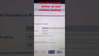 How to connect network printer on windows 10 / 11 #shorts