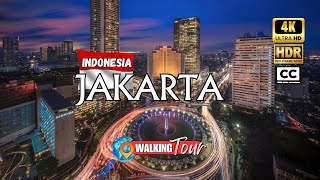 Exploring Jakarta [Indonesia 🇮🇩] 4K60fps HDR Evening Walking Tour with Captions