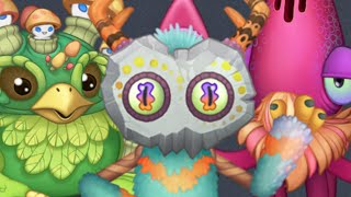 Sporerow, Knurv & Cranchee Trio! - Mythical Island | My Singing Monsters